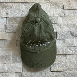 Olive Green Haleiwa Hawaii Baseball Hat